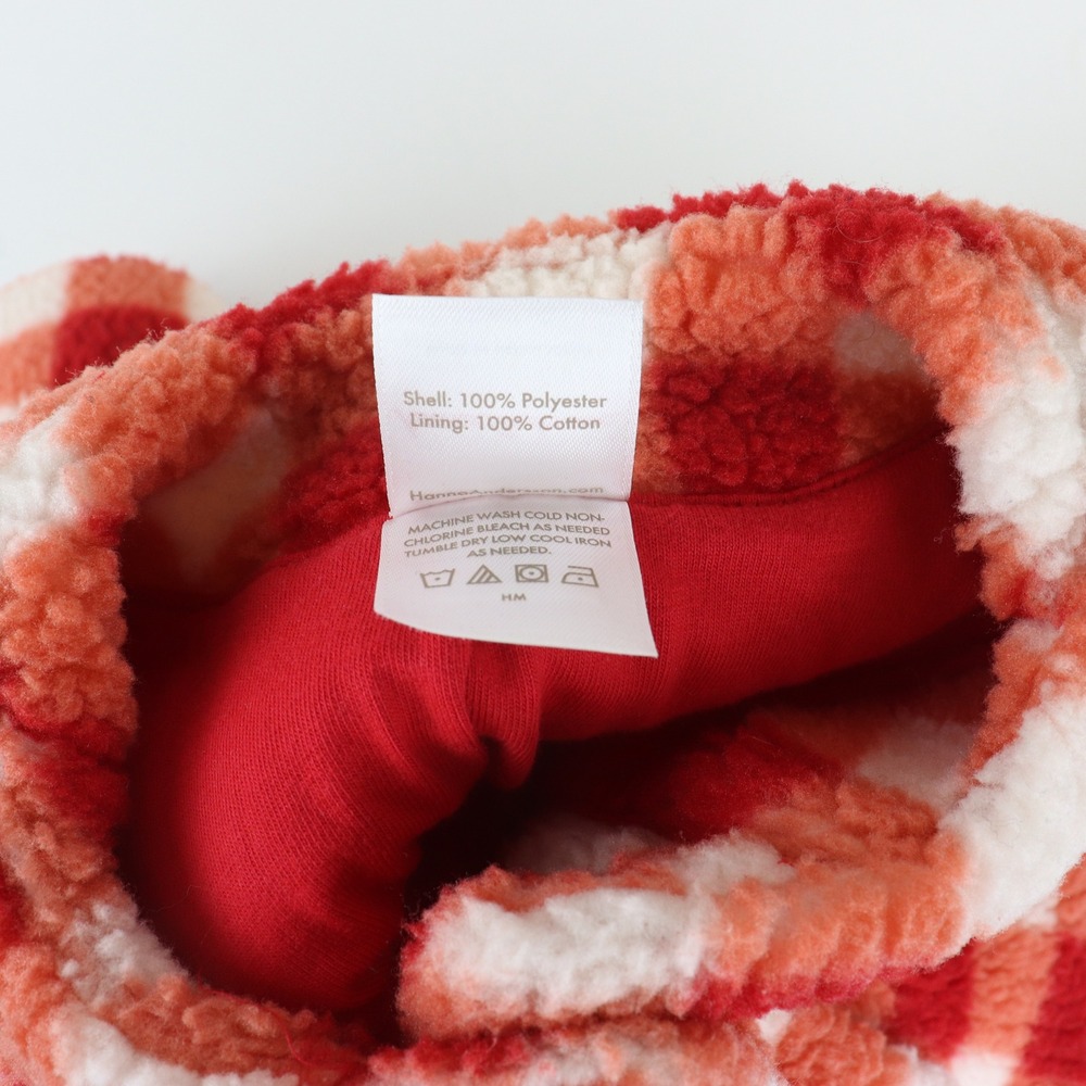 Hanna Andersson Baby Printed Faux Shearling Jacket 6-12 Months Red Gingham Plaid - Picture 7 of 8